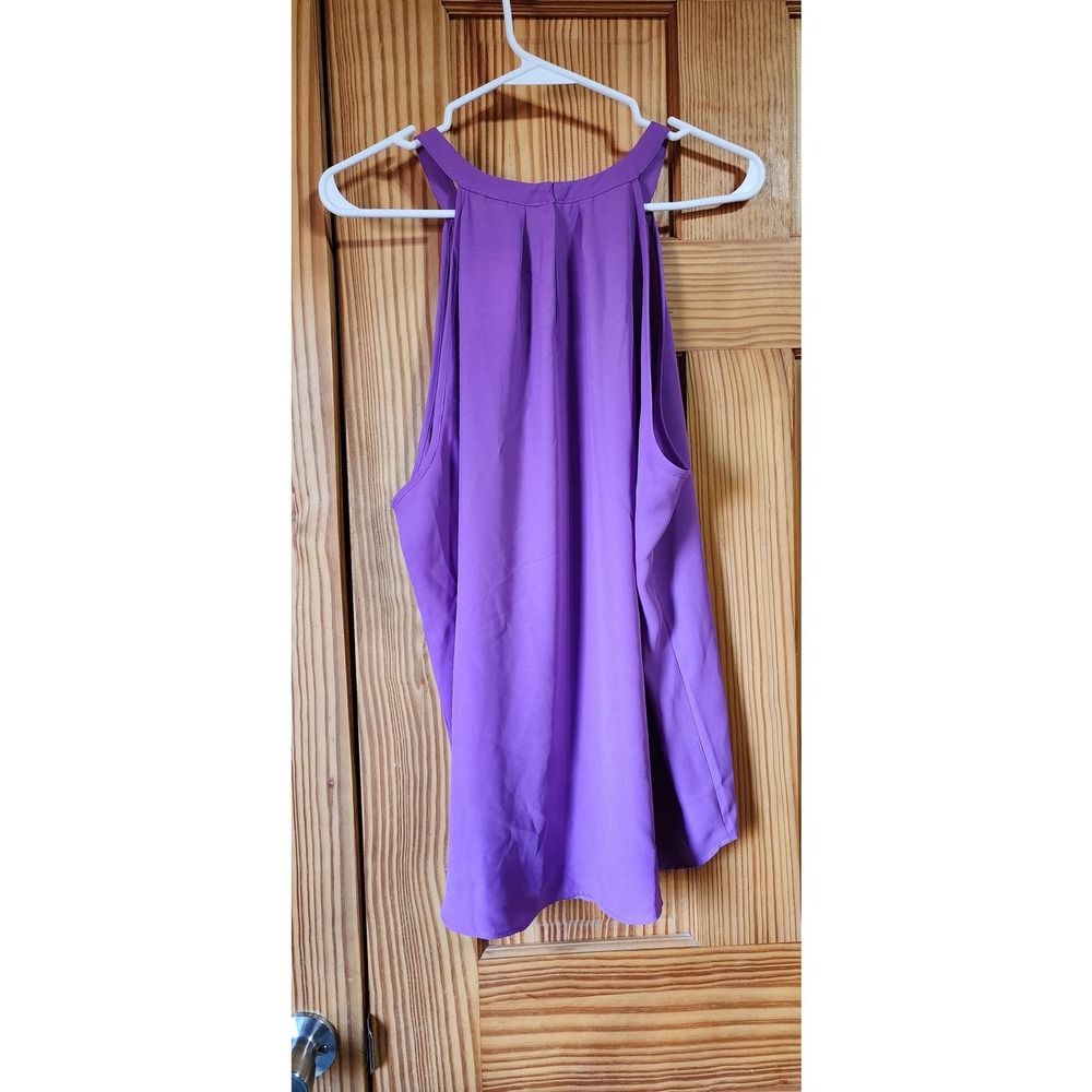Violet + Claire Purple Sleeveless Blouse Women's XL Flowy Tank Top - Picture 2 of 6